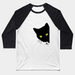 Cat Face Baseball T-Shirt